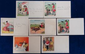 Postcards, Advertising/Comic, a set of 6 comic cards advertising the Weekly Telegraph and