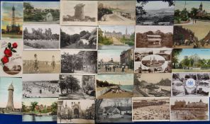 Postcards, Cheshire, a mixed selection of approx. 100 cards. A few RPs of slow bicycle race New
