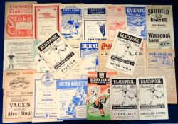 Football programmes, Blackpool FC, 1948-49, a collection of 21 home & away programmes, homes (4) v