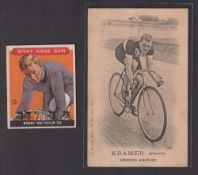 Trade card & postcard, USA, Cycling, two items, Goudey Gum card, Sport Kings, type card, no 7