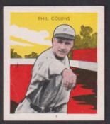 Trade card, USA, Tattoo Orbit, Baseball Card, 1933, type card, Phil Collins, Philadelphia