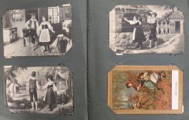 Postcards, a vintage album of 180+ cards to include fairies, Mabel Lucie Attwell, cats, horses,