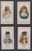 Cigarette cards, USA, Duke's, Actors & Actresses, 'M' size, four cards, Laura Burt, Isabelle Irving,