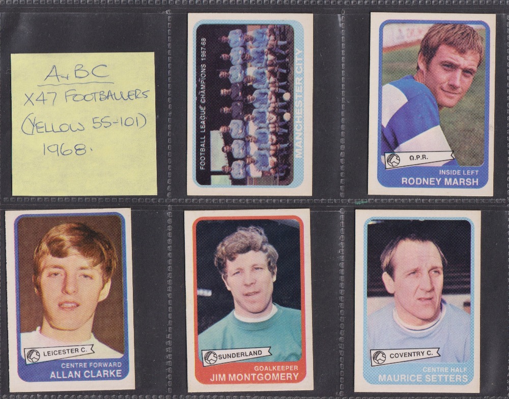 Trade cards, A&BC Gum, Footballers Yellow backs 1968 1st & 2nd series (Set 101 cards including 2 - Image 3 of 4