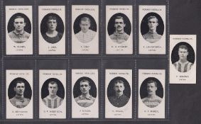 Cigarette cards, Taddy, Prominent Footballers (With Footnote), Leyton, 11 cards, Busby, Diss,