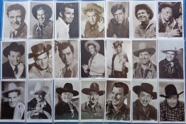 Postcards, Cinema, a collection of 40+ cinema stars featuring cowboys, mostly published by