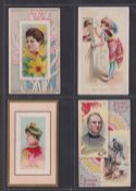 Cigarette cards, USA, Duke's, four 'X' size type cards, Fairest Flowers of the World 'May