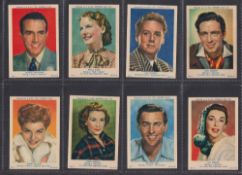 Trade cards, A&BC Gum, Film & TV Stars A, 'M' size (set, 48 cards) (vg)