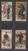 Cigarette cards, Japan, Murai, Japanese Uniforms, four cards, Company Ensign, Major General, 1st