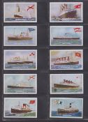 Cigarette cards, 4 sets all Shipping related; Ogden's Flags & Funnels, Hignett Ships Flags & Cap