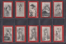 Cigarette cards, Egypt, African Cigarette Co, Cairo, two part sets, Actresses 'ALWICS' (13/50) &