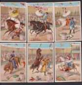 Trade cards, Liebig, Equestrian Circus, ref. S295, Belgian edition (set, 6 cards) (gd)