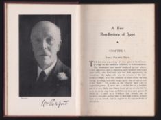 Book, 'A Few Recollections of Sport', by W. Pickford, early Football administrator who played a