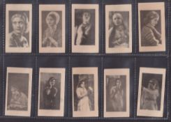 Cigarette cards, India, Diamond Indian Cigarettes, Indian Beauties, 20 different cards, subjects