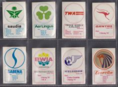 Trade cards, Dandy Gum 2 part sets, World's Airlines (32), Aircraft (24) (with original paper