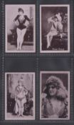 Cigarette cards, Gallaher, Stage & Variety Celebrities, four cards, Lily Burnard, Violet Friend (