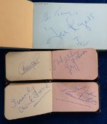 Autograph Books, 3 small books from the 1950s and 60s signed both single and double sided to include