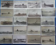 Postcards, Shipping, a Naval submarine mostly RP collection of 30+ cards, inc. L6, L56, Thermopylae,