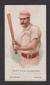 Cigarette card, USA, Baseball, Allen & Giner, The World's Champions, type card, Baseball player,