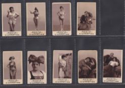 Cigarette cards, Fraenkel Bros, Beauties, 'FENA', 9 cards, ref. H148, pictures nos 11, 13, 15, 16,