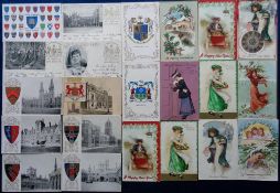 Postcards, a collection of 320+ cards to include various Tuck greetings, Tuck's Charles Flower cards