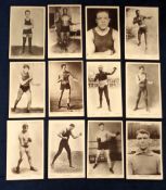 Boxing postcards, a collection of twelve photographic postcards by Beagles, Jack Dempsey, Jack