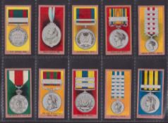 Cigarette cards, Smith's Medals Numbered 'Imperial Tobacco Company' printing (set 50 cards) (a few