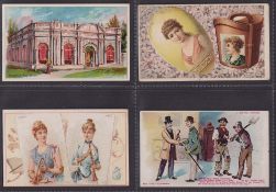 Cigarette cards, USA, Duke's, four 'X' size cards, Habitations of Man (1), Miniature Novelties (