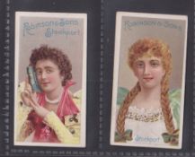 Cigarette cards, E. Robinson & Sons, Beauties (10 Brands), two cards, both 'Jack Tar Navy Cut'