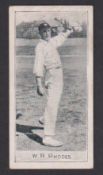 Cigarette card, D. & J. Macdonald, Cricketers, type card, W.R. Rhodes (gd) (1)