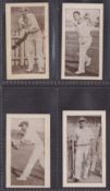 Trade cards, Australia, Allen's, Bradman's Records (Steam Rollers backs), four cards, nos 1, 4,