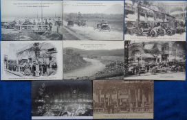 Postcards, Motoring, 8 French cards related to motor racing circuits, inc. Gordon Bennett Circuit