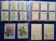 Cigarette silks, Kensitas Flowers, P sized (4), Honeysuckle in folder (gd), Candytuft (crease in