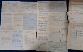 Ephemera, a BBC folder of over 280 letters and 'contracts' from 1950-61, many on BBC headed