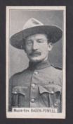 Cigarette card, Thomson & Porteous, Boer War Celebrities 'STEW', type card Major-Gen. Baden-