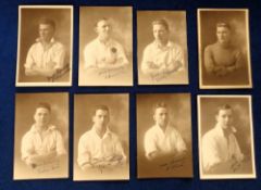 Football postcards / autographs, Preston North End, a collection of eight, 1930's, player portrait