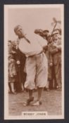 Cigarette card, Millhoff, Famous Golfers, type card, no 20, Bobby Jones (vg) (1)