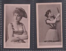 Cigarette cards, Ogden's, Actresses & Beauties, Collotype (Mauve stamped back), two cards, Miss