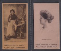 Cigarette cards, Wills, Beauties, Actresses & Children, two cards, The Brush Woman & Seagie