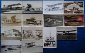 Postcards, Aviation, 14 cards of Croydon airport and associated aircraft. RPs include airport