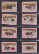 Trade cards, Spain, Anon, Bullfighting, 'M' size, 49 cards, possible set? (several with pencil marks