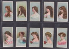 Cigarette cards, Gallaher, Beauties (No inset) (set, 52 cards) (three with slight damage, some