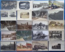 Postcards, Transport, a mixed selection of 26 cards and photographs. Includes traction engines and