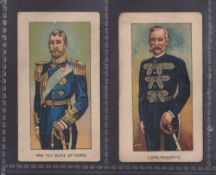 Cigarette cards, Kriegsfeld, Celebrities, two cards, HRH The Duke of York (Horizontal back) and Lord