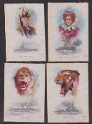 Tobacco silks, Robert Sinclair, Battleships & Crests, 'X' size (set, 4 silks) (vg) (4)