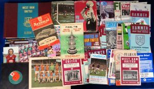 West Ham United, selection of items inc. unused scrapbook, a small selection of team photos,