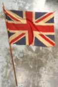 Union Jack Flag, a vintage Union flag attached to a 52