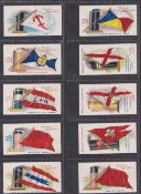Cigarette cards, W T Davies, Flags & Funnels of Leading Steamship Lines (set 50 cards) (gen gd/vg)