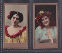 Cigarette cards, Muratti, Beauties 'CHOAB' (Black back), two cards, ref. H21, pictures nos 21 &