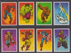 Trade cards, Wimpy Burger Chain, Marvel Super Heroes Super Villains (set 20 cards) (vg)